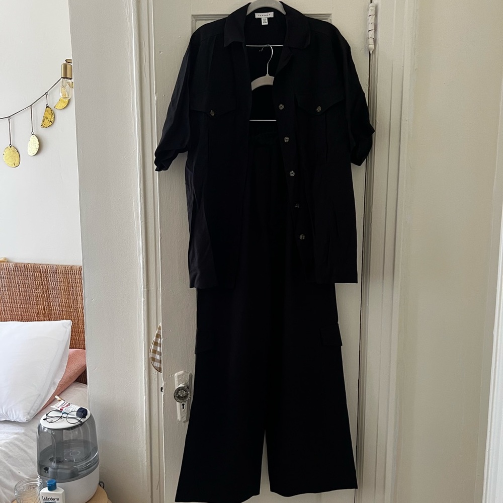 Topshop Button Up Shirt and Pant Set